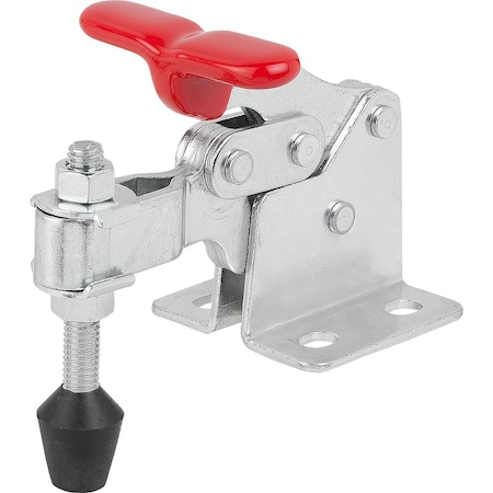 Kipp Toggle Clamp Vertical Std, Horizontal Foot F2=3400, Adjustable Clamping Spind M10X80, Form:B, Steel K1257.023400